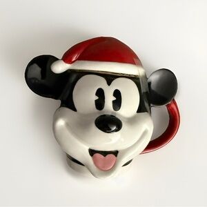 Disney's Mickey Mouse Ceramic Mug Santa Hat Lid by St. Nicholas Square